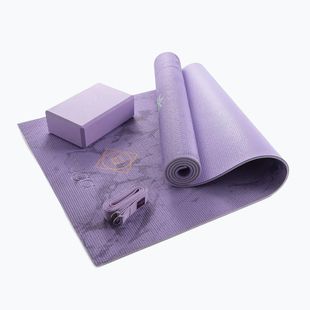 Yoga-Set Myga Chakra Yoga Set mat + block + purple strap