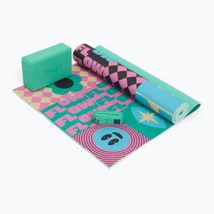 Yoga-Set Myga Spirit Yoga Set mat + block + turquoise strap