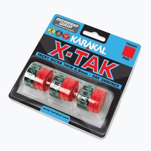 Squash-Schlägergriffband Karakal X Tak 3 pack red