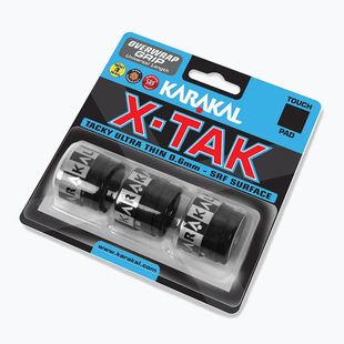 Squash-Schlägergriffband Karakal X Tak 3 pack black