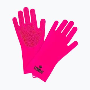 Muc-Off Deep Scrubber Handschuhe rosa Fahrradreinigungshandschuhe