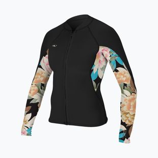 Damen Neoprenjacke O'Neill Bahia 1/0,5 mm Full-Zip Jacket schwarz/mikah floral/schwarz