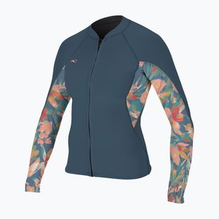 Damen-Neoprenanzug O'Neill Bahia 1/0.5mm Full-Zip Jacket copen blue/painted tropics/copen blue