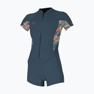 O'Neill Bahia 2/1 mm Front Zip Spring Damen Neoprenanzug copen blue/ painted tropics/ copen blue