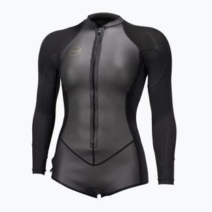 Damen Schwimm-Neoprenanzug O'Neill Bahia 2/1 mm Front Zip Short Spring glide black/black