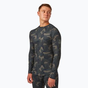 Herren-Thermoaktivshirt Surfanic Bodyfit Limited Edition Crew Neck forest geo camo