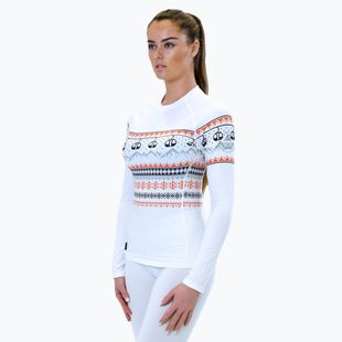 Damen-Thermoaktivshirt Surfanic Cozy Limited Edition Crew Neck white fairisle