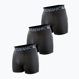 Herren Thermo-Boxershorts Surfanic Carbondri 3er-Pack black