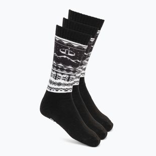 Skisocken Surfanic Pro Tech  3er-Pack Fairisle black