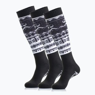Skisocken Surfanic Pro Tech  3er-Pack Fairisle black