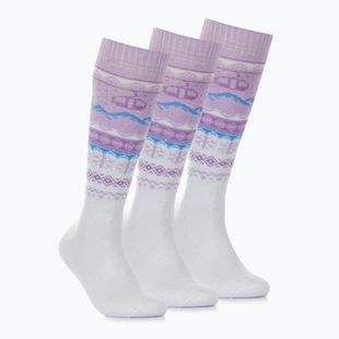 Skisocken Surfanic Pro Tech Fairisle 3er-Pack ice lilac