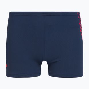 Speedo Essential Placement Allover Trunks blau/rot Kinderschwimmboxers