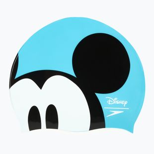 Speedo Slogan Print blau/schwarze Kinderschwimmkappe