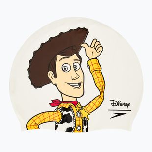 Speedo Slogan Print Woody weiß/gelb Kinder Badekappe