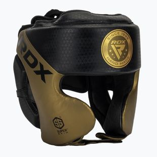 Boxhelm RDX L1 Mark Pro Cheek Boxing Training Head Guard golden