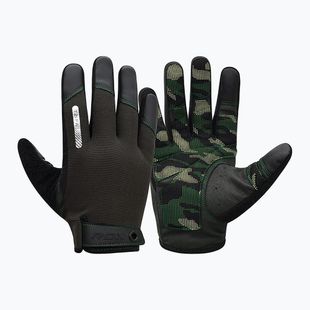 Trainings Handschuhe RDX T2 Touch Screen Friendly Full Finger Gym Gloves army green