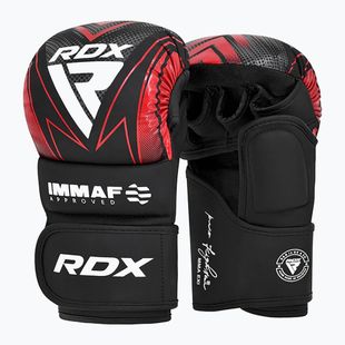 Grappling-Handschuhe RDX IMMAF Approved Shooted Grappling red