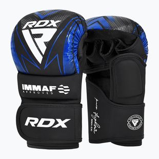 Grappling-Handschuhe RDX IMMAF Approved Shooted Grappling blue