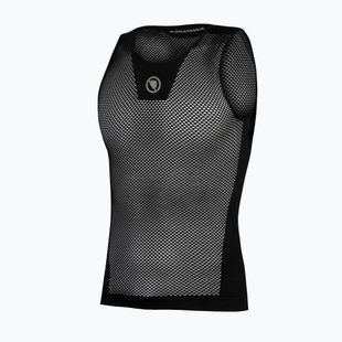 Herren Radfahren Sweatshirt Endura Fishnet II Ärmellos Baselayer schwarz
