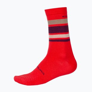 Fahrradsocken Endura BaaBaa Merino Stripe pomegranate