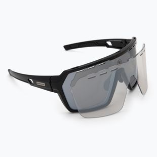 Endura Singletrack schwarz/platin revo smoke/clear silver flash mirror Sonnenbrille