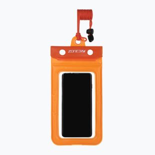 Wasserdichtes Etui ZONE3 Waterproof Phone Pouch clear/orange