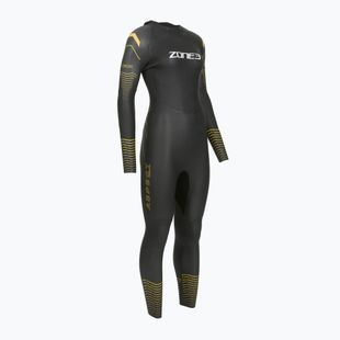Damen-Triathlon-Neoprenanzug Zone3 Thermal Aspect Breaststroke 2,5 mm black/orange/yellow