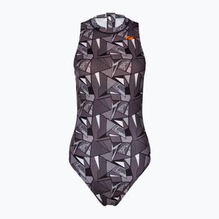 Badeanzug Damen ZONE3 OWS Renew High Neck black/white