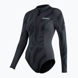 Einteiler Badeanzug Damen ZONE3 Yulex black/grey