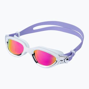 Schwimmbrille ZONE3 Venator-X white/silver/lilac/polarised revo purple