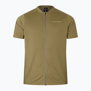 Herren-Radtrikot Endura Loop Zipped Tweed grün
