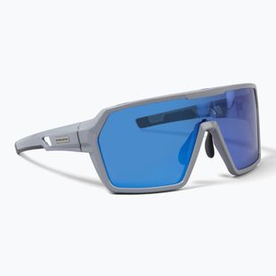 Endura Singletrack dreich grau/blau revo smoke/klar silber flash mirror Sonnenbrille