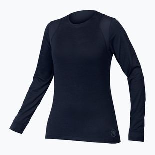 Damen Fahrrad-Langarmshirt Endura Singletrack midnight navy