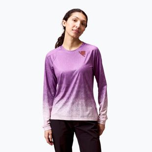 Damen Fahrrad-Langarmshirt Endura Singletrack Print W end purple