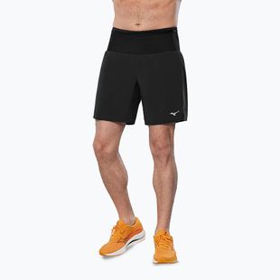 Herren Laufshorts Mizuno Multi Pocket 2in1 7.5 schwarz
