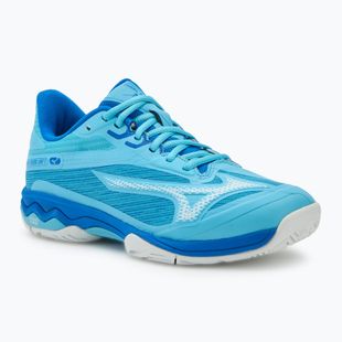 Damen Tennisschuhe Mizuno Wave Exceed Light 2 AC Flussblau/Weiß/Mugenblau
