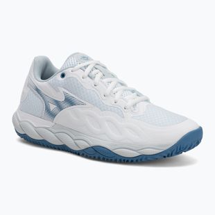 Tennisschuhe Damen Mizuno Wave Enforce Court CC white/ parisian blue/ plein air