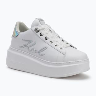 KARL LAGERFELD Damen Schuhe Anakapri Signia weißes Leder m/Silber