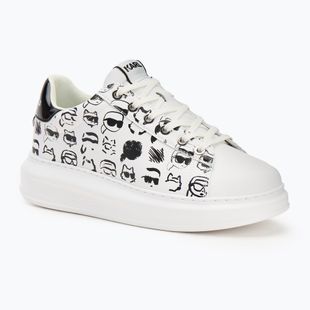 Schuhe Damen KARL LAGERFELD Kapri Twin Nft Graffiti white leather w/black