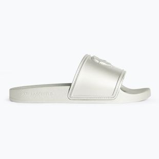 KARL LAGERFELD Damen Flip-Flops Kondo 2.0 NFT Relief silber Gummi