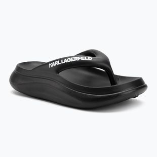 Damen KARL LAGERFELD Skoona II Hotel Thong schwarz Gummi Flip Flops