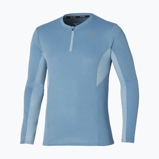Lauf Longsleeve Herren Mizuno Dryaeroflow Half Zip parisian blue