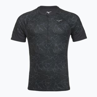 Herren Mizuno Graphic Trail Tee schwarzes Laufshirt