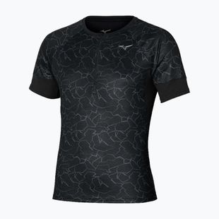 Herren Mizuno Graphic Trail Tee schwarzes Laufshirt