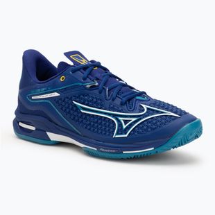Tennisschuhe Herren Mizuno Wave Exceed Tour 6 CC bellwether blue/ white/ fjord blue