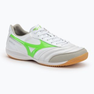 Fußballschuhe Herren Mizuno Morelia Sala Elite IN white/neon green/galaxy silver