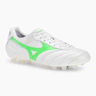 Fußballschuhe Herren Mizuno Morelia II Japan Md white/neon green/galaxy silver