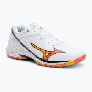 Mizuno Wave Claw 3 Badmintonschuh weiß/zitrus/calypso coral