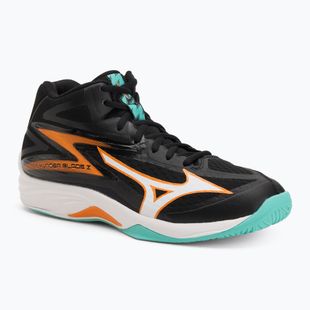 Mizuno Thunder Blade Z Mid Volleyballschuh schwarz/tangelo/eisgrün