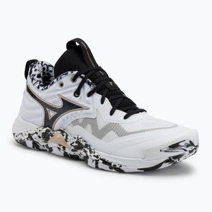 Volleyballschuhe Mizuno Wave Momentum Elite white/black/gold